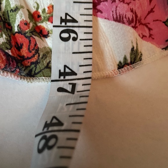 Anthropologie Dress Floral High Collar Balloon Sleeve Maxi Patchwork Lined - Picture 10 of 11